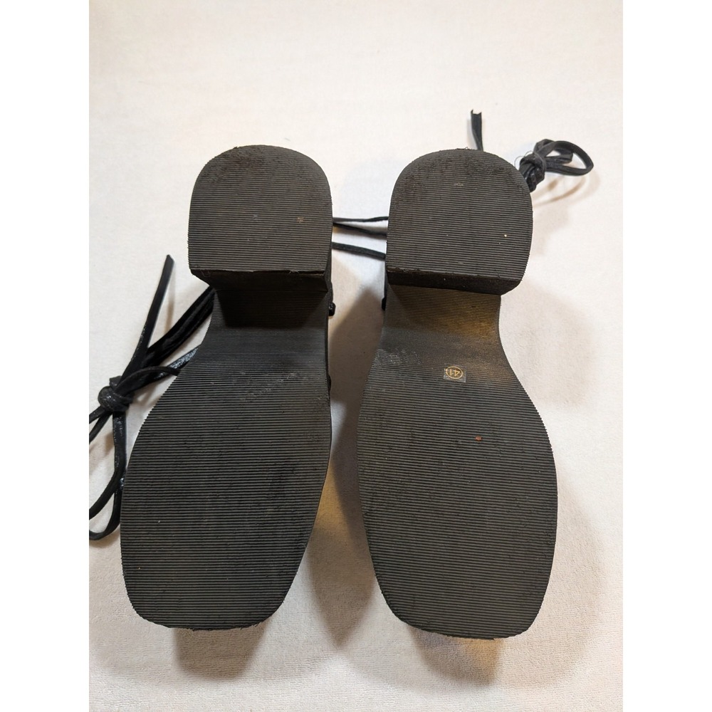black‎ strappy platform heels size 41 - Picture 3 of 4